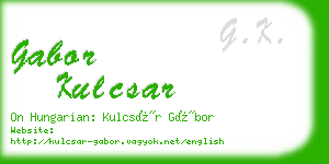 gabor kulcsar business card